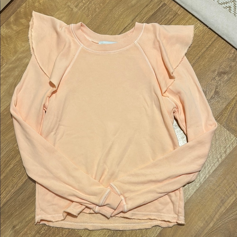 Something Navy Peach Crew Neck Sweater